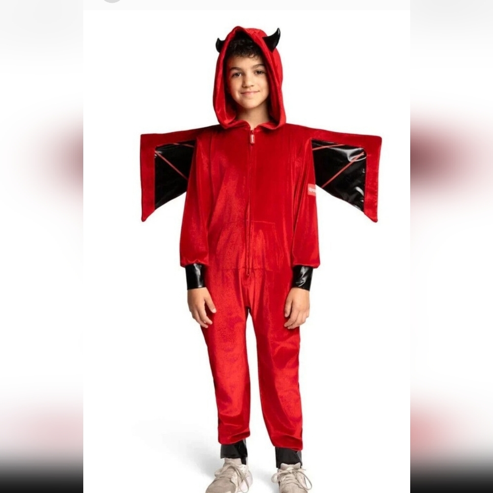 TIPSY ELVES NWT DEVIL JUMPSUIT‎ HALLOWEEN COSTUME Unisex Youth Size XS
